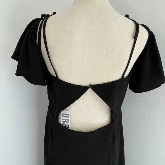 UO black cold off the shoulder midi dress - Picture 9 of 14